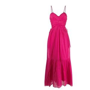 MARANT ÉTOILE gathered cotton maxi dress